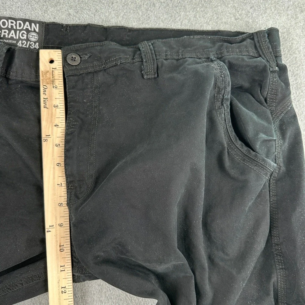 Jordan Craig Cargo Pants Men 42/34 Black 5656M.2 Cotton Utility Tactical Pockets
